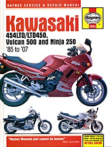 Livre : Kawasaki EN 450 (454 LTD / LTD 450), EN 500 Vulcan & EX 250 Ninja (1985-2007) - Haynes Service & Repair Manual
