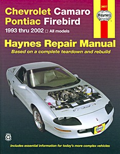 Book: Chevrolet Camaro / Pontiac Firebird - All models (1993 - 2002) - Haynes Repair Manual