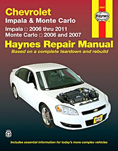 Livre : Chevrolet Impala (2006-2011) & Monte Carlo (2006-2007) - Haynes Repair Manual