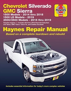 Boek: Chevrolet Silverado / GMC Sierra / Cadillac Escalade - 2WD & 4WD - Gasoline engines (2014-2019) - Haynes Repair Manual