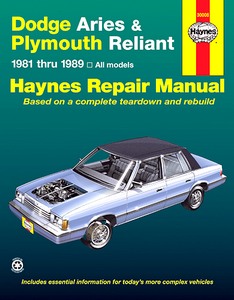 Livre: Dodge Aries / Plymouth Reliant (1981-1989) - Haynes Repair Manual