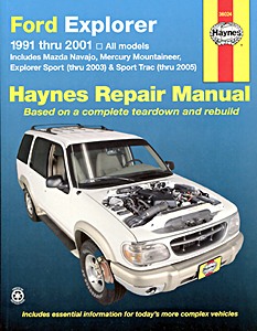 Livre : Ford Explorer / Mazda Navajo / Mercury Mountaineer (USA) (1991-2001) - Haynes Repair Manual