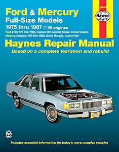 Livre: Ford / Mercury Full-size Models - V8 engines (1975-1987) - Haynes Repair Manual