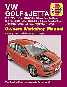 Boek: VW Golf V (2004 - 9/2008), Golf Plus (2005 - 3/2009), Jetta (2006 - 2009) - Petrol & Diesel - Haynes Service and Repair Manual