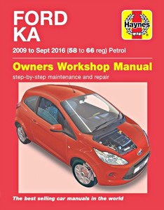 Book: Ford Ka - Petrol (2009 - 2016) - Haynes Service and Repair Manual
