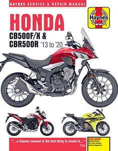 Livre : Honda CB 500F/X & CBR 500R (2013-2020) - Haynes Service & Repair Manual