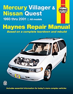 Book: Mercury Villager / Nissan Quest (1993-2001) - Haynes Repair Manual