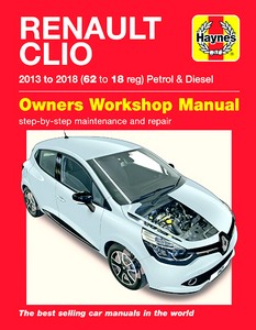 Livre: Renault Clio - Petrol & Diesel (2013-2018) - Haynes Service and Repair Manual