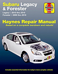 Buch: Subaru Legacy (2010-2016) & Forester (2009-2016) (USA) - Haynes Repair Manual