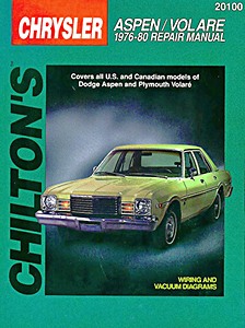 Livre: Dodge Aspen / Plymouth Volare (1976-1980) - Chilton Repair Manual