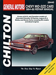 Livre: Chevrolet Mid-size Cars - Chevelle, Malibu, Laguna S-3, Monte Carlo and El Camino (1964-1988) - Chilton Repair Manual