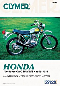 Książka: Honda CB100-125, CL 100, CT 125, SL 100-125, TL 125-250, XL 100-350 - 100-350 cc OHC Singles (1969-1982) - Clymer Motorcycle Service and Repair Manual