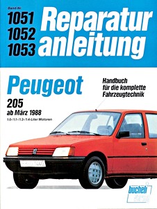 Boek: Peugeot 205 - 1.0, 1.1, 1.3 und 1.4 Liter Motoren (ab 3/1988) - Bucheli Reparaturanleitung