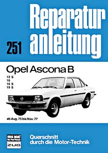 Boek: Opel Ascona B - 12 S, 16, 16 S, 19 S (8/1975 - 11/1977) - Bucheli Reparaturanleitung
