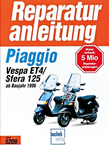 Livre : Piaggio Vespa ET 4, Sfera 125 (ab 1996) - Bucheli Reparaturanleitung