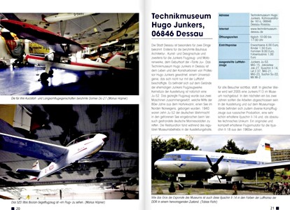 Bladzijden uit het boek Museumsflugzeuge und Museen - D, A, CH (1)