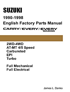 Couverture revue technique Suzuki Carry & Every (1990-1998) - Factory Parts Catalogue