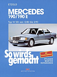 Omslag werkplaatshandboek Mercedes-Benz 190 / 190E (W201) - Benziner (12/1982-5/1993)