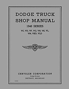 Livre: 1940 Dodge Truck Shop Manual - V Series