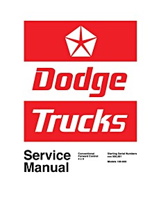 Livre: 1972 Dodge Truck 100-800 Service Manual