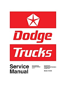 Livre: 1973 Dodge Truck 100-800 Shop Manual Supplement