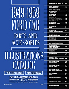Manual de taller: 1949-1959 Ford Car Parts / Accessories Text & Illustrated Catalog (2 Volume Set)