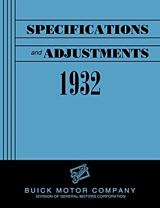 Livre: 1932 Buick - Specifications and Adjustments