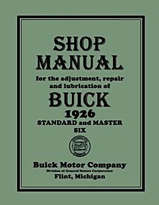 Livre: 1926 Buick Standard and Master Six - WSM