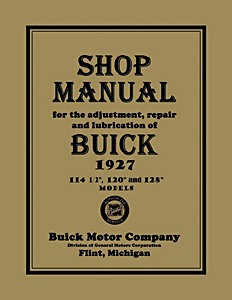 Livre: 1927 Buick Models - Shop Manual