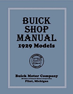 Livre: 1929 Buick Models - Shop Manual