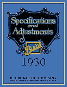Livre: 1930 Buick - Specifications and Adjustments