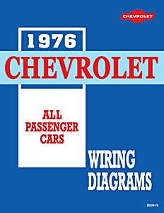 Livre: 1976 Chevrolet Car Wiring Diagrams - 11x26 inches