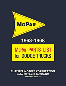 Livre: 1963 - 1968 Dodge Truck Parts Catalog Book