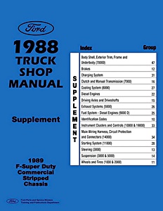 1989 Ford Truck Super Duty - WSM Supplement