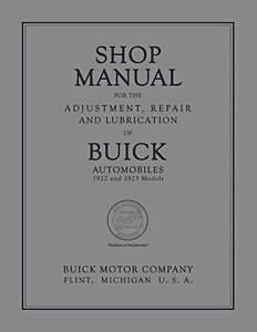 Livre: 1922-1923 Buick Automobiles - Shop Manual