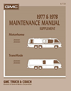 1977-1978 GMC Motorhome Maintenance Manual Supplement