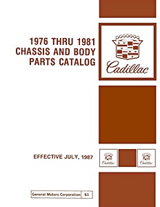 Livre: 76-81 Cadillac - Chassis and Body Parts Catalog