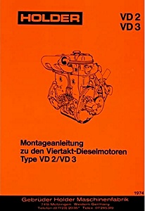 Książka: Holder Typ VD2 / VD3 Dieselmotoren - Montageanleitung