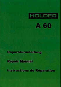 Książka: Holder A 60 - Reparaturanleitung