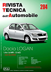 Dacia Logan I - Benzina 1.4 e 1.6 MPI / Diesel 1.5 dCi (2005-2012) | Rivista Tecnica dell'Automobile (RTA 204) | ETAI-Autronica
