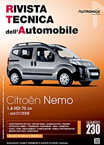 Citroen Nemo - Diesel 1.4 HDi 70 cv (dal 01/2008) | Rivista Tecnica dell'Automobile (RTA 230) | ETAI-Autronica