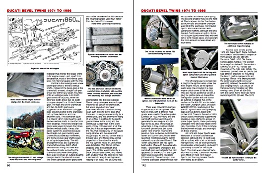 Strony książki Ducati Bevel Twins 1971-1986: Auth & rest guide (1)